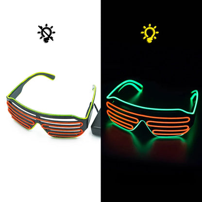 Glasses Glowing LED Luminous Neon Sunglasses for Christmas Party Prop