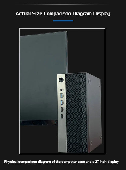 Mini ITX HTPC Case 1U PSU Support Mesh Travel-Friendly Household Theater