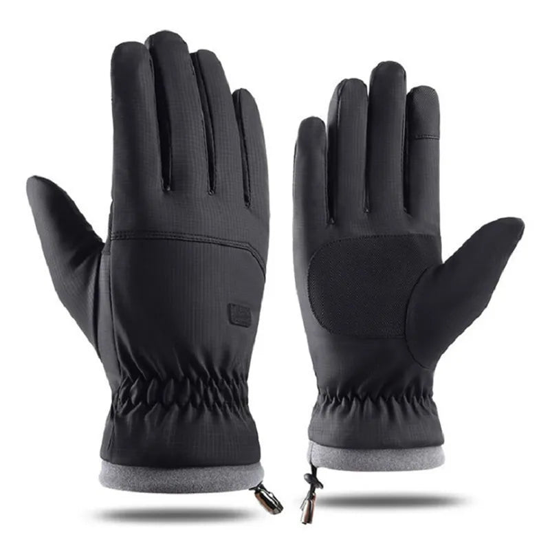 Winter Gloves Grey Thermal Ski Gloves Winter Essentials 2026 Touchscreen Compatible Windproof Water-Resistant Anti Slip