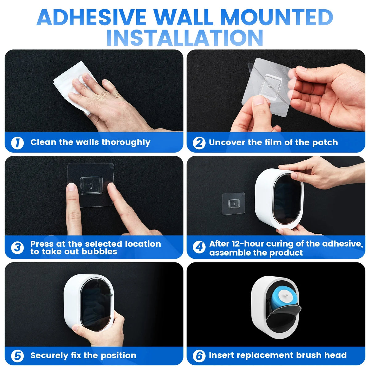 Disposable2026 Edition Toilet Brush Kit Wall Mounted Long Handle Hygienic Bathroom Cleaning Kit With 16 Refill Heads Fall