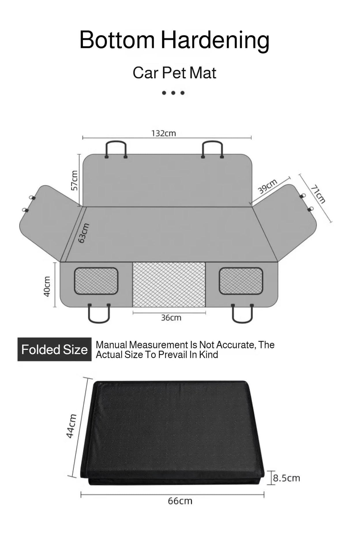 Water-Resistant Pet Car Seat Cover - Anti-Slip Scratch-Proof Hammock Back Seat Protector for Dogs