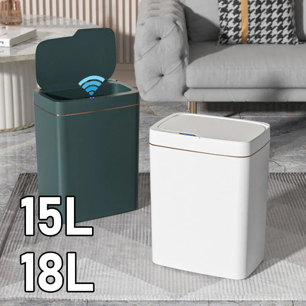 Smart Sensor Trash Can 15L 18L Touchless Quiet Water-Resistant