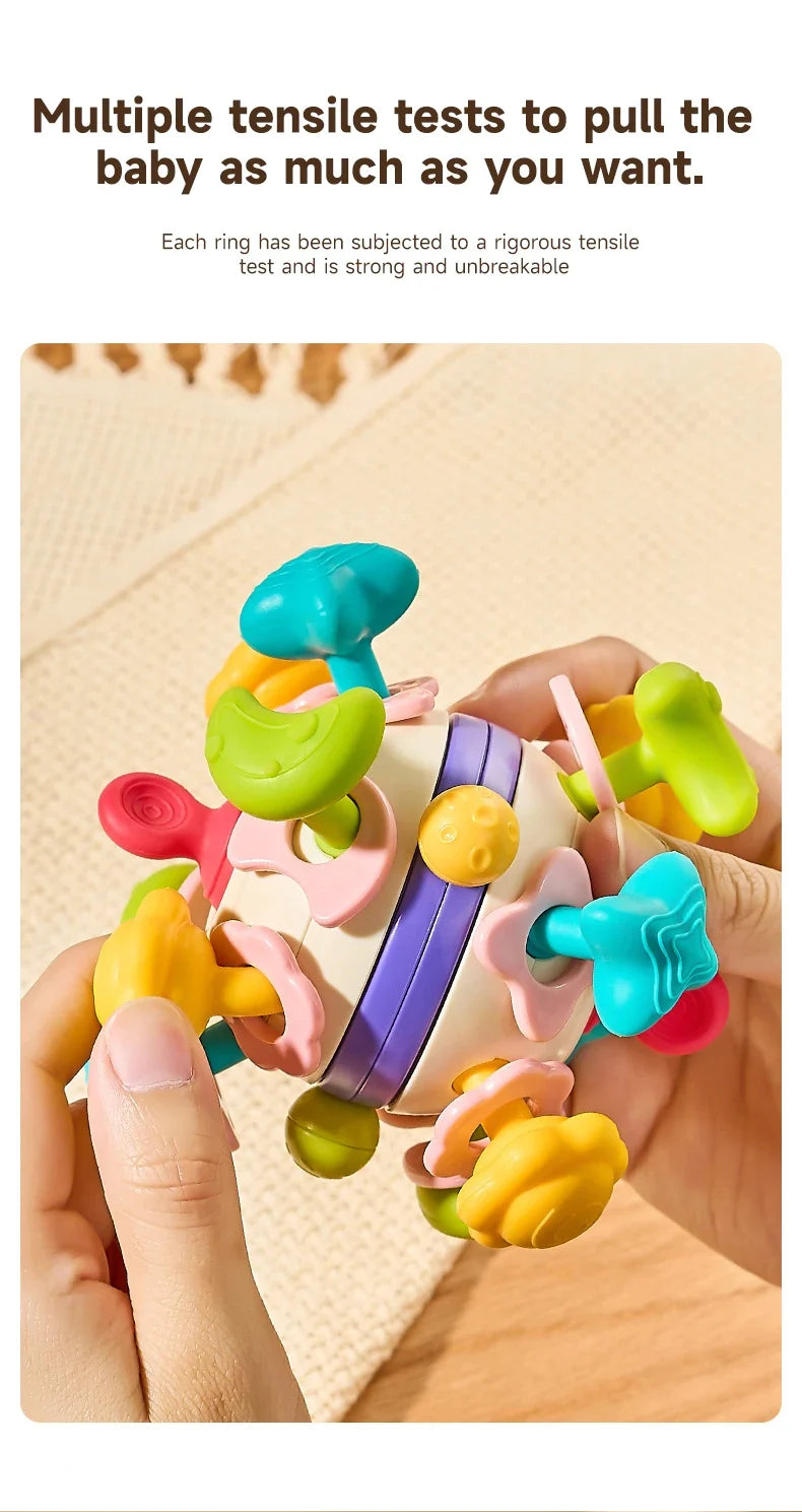 Teether Baby Rattle Hand Grip Sensory Ball Toy Newborn