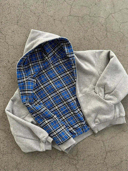 Cozy Oversized Women's Zip Hoodie - Boxy Cut, Cotton