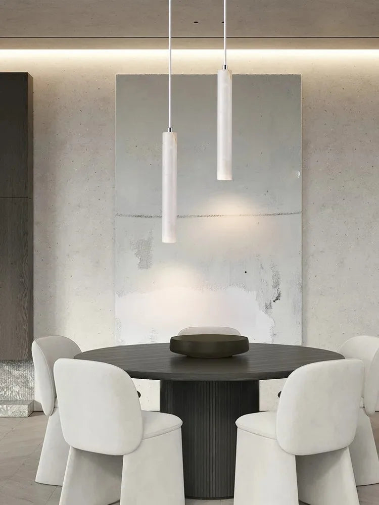 LED Japandi Pendant Lamp Wood Tube Japan Style Bedroom Light