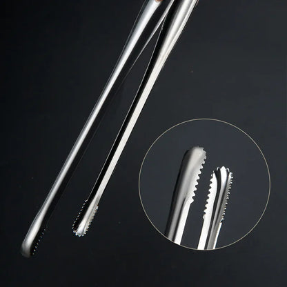 Kitchen & Outdoor 2026 – Stainless Steel BBQ Tongs Anti-Slip Heat Resistant Grill Food Clip