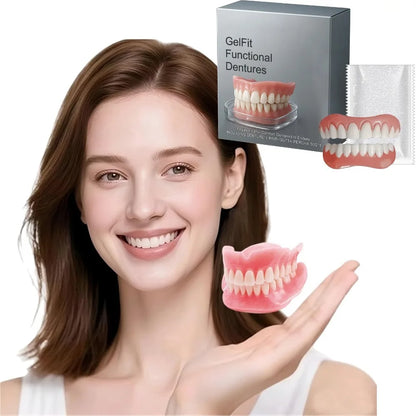 Safe, Simple Fit, Instant Smile Restoration 2026 – Plush Silicone Temporary Dentures Full Kit