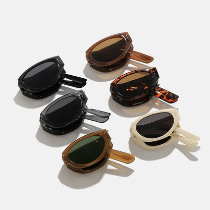 Sunglasses Circular Unisex Foldable Round Eyewear, TikTok Viral Fall 2026 Trendy Accessory