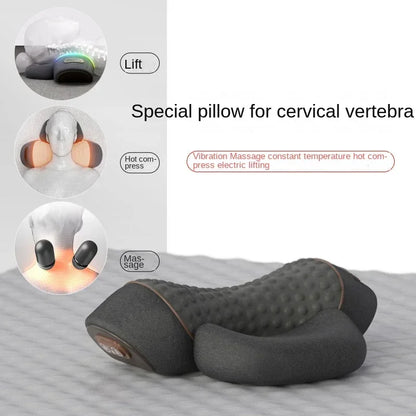 Massager Neck Pillow With Heat And Vibration - Viral Trend Cervical Therapy For Neck And Shoulder Relief, Hot Compress