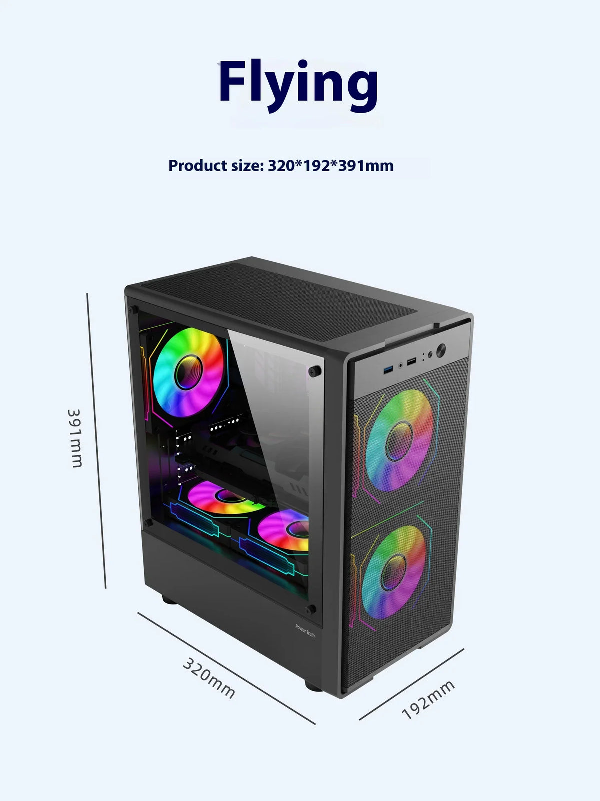 Mini ITX mATX 23L PC Case SFX ATX Support Travel-Friendly Chassis