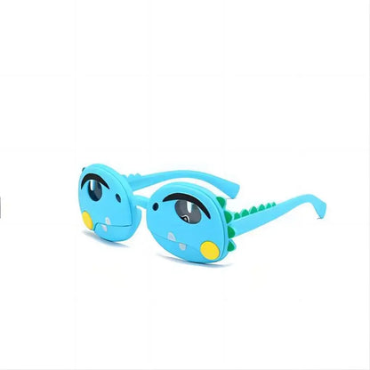Polarized Kids Sunglasses Cartoon Dinosaur Frames Summer 2026 UV Protection Light Silicone