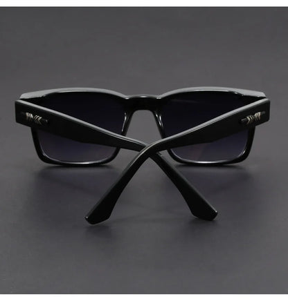 mirror lens, anti-mist outdoor driving shades, wide coverage – Men's square frame sunglasses UV400