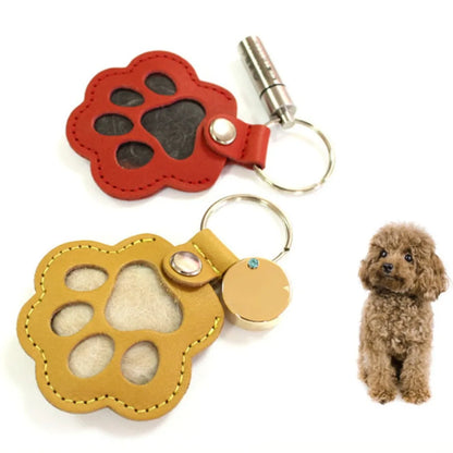 Hair Pet Keychain Paw Pendant PU Leather Hair Holder