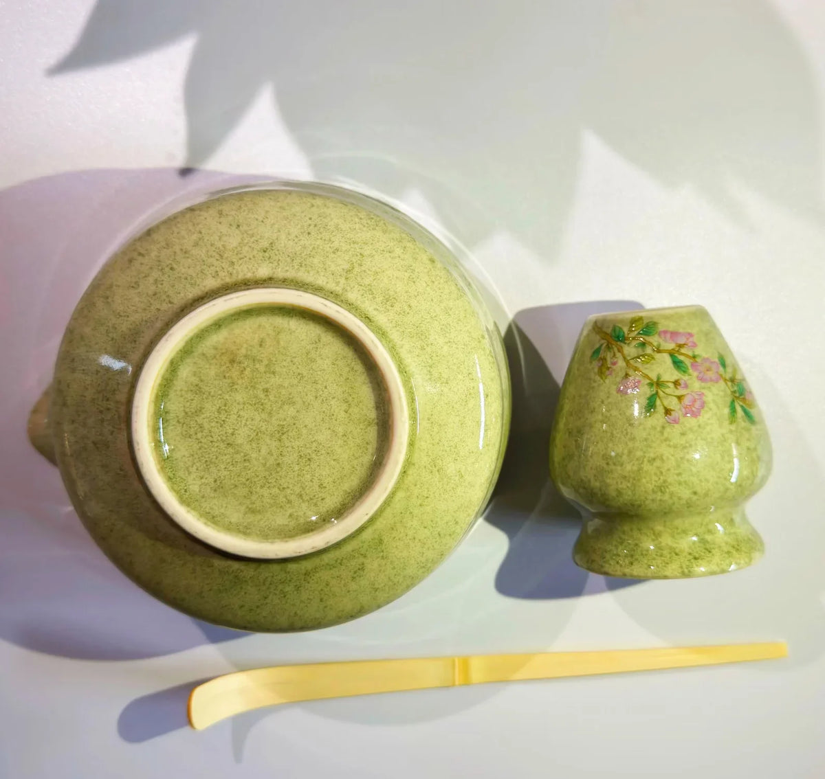 Matcha Tea Kit Porcelain Bowl Bamboo Whisk Traditional Box