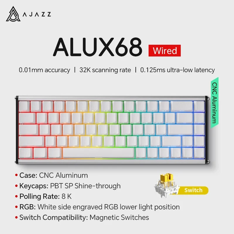 Mechanical Keyboard Sixty Mini Cordless ARGB Magnetic Hall