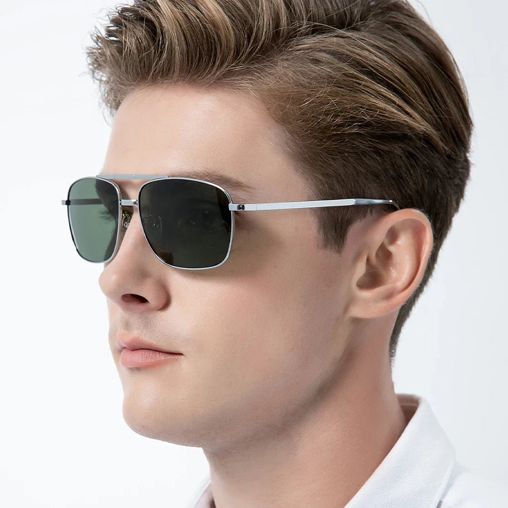 Sunglasses Polarized Titanium Folding Square Frame Ultralight Travel Eyewear Summer 2026 UV Protection