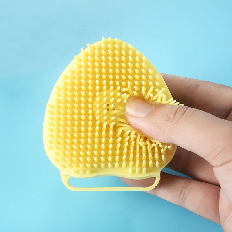 Dog Silicone Grooming Massage Gloves - Pet Bath Brush with Shampoo Dispensing Feature