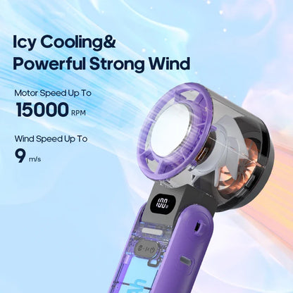 Handheld2026 Edition Fan Foldable Outdoor Cooling 3600mAh Battery 100 Level Turbo Summer