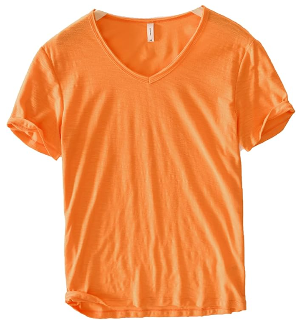 Variant image for Men's V-Neck Linen Cotton Shirt, Lightweight Short Sleeve Slim-Fit Casual Top for Summer-36