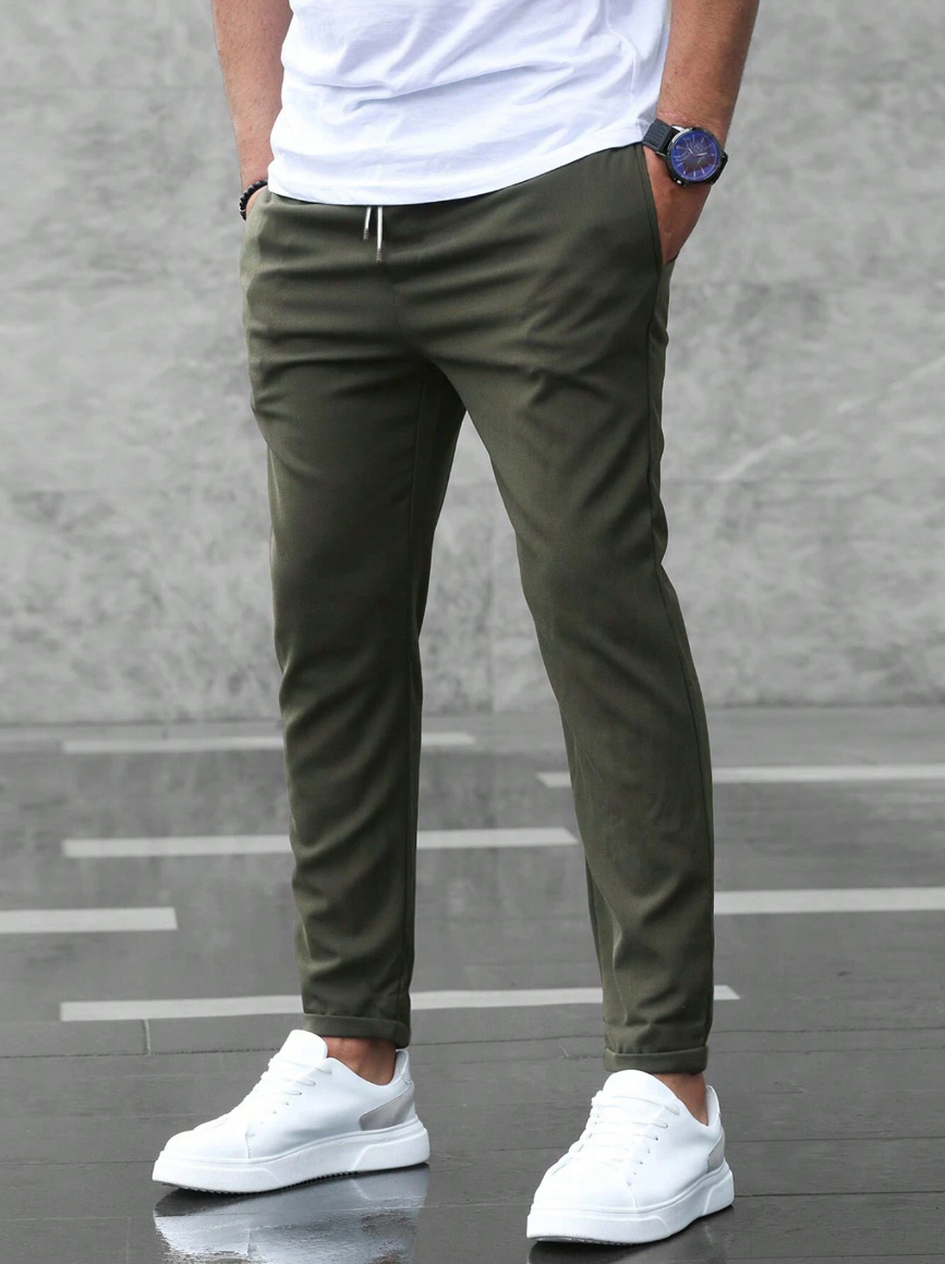 Variant image for Stretch Comfort Trousers with Adjustable Drawstring Waistband, Lightweight Work Pants for All-Day Wear-6