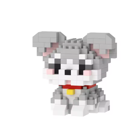 Mini Cute Pet Dog Building Block Kit - 90-Piece Cartoon Animal Educational Toy for Kids and Adults