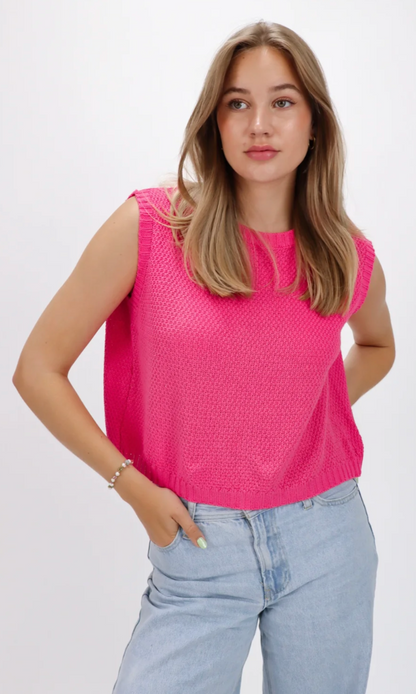 Boxy Knit Women's Top in Soft Yellow - Comfortable Going Out Top for Summer Events-4