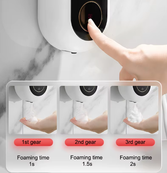 450ML Toilet Automatic Foam Soap Dispenser - Touchless Wall Mounted Hand Wash Accessories for Kitchen and Bathroom