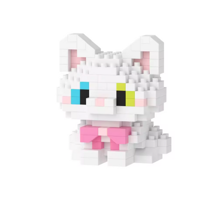 Mini Cute Pet Cat Building Block Kit - Educational Toy for Kids and Adults, City Cartoon Animal Design