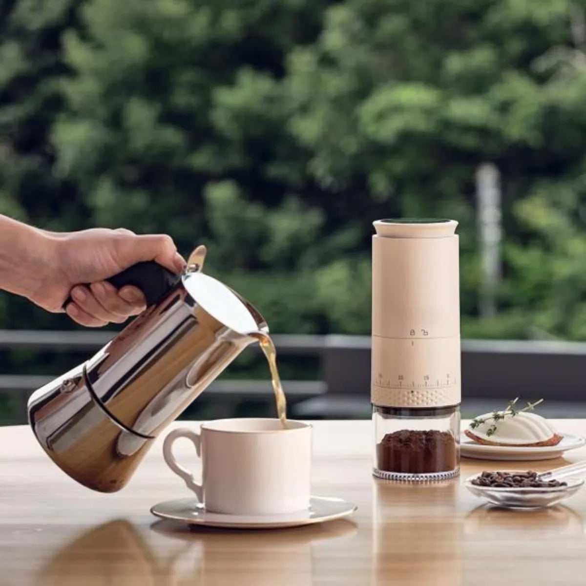 Coffee Grinder Battery-Powered 1500mAh Travel-Friendly Motor-Driven Burr Grinder Travel Household Fall 2025 Accurate Grind