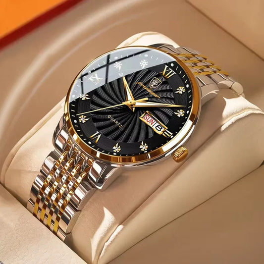 Wristwatch Quartz Stainless Steel Luminous Date Week