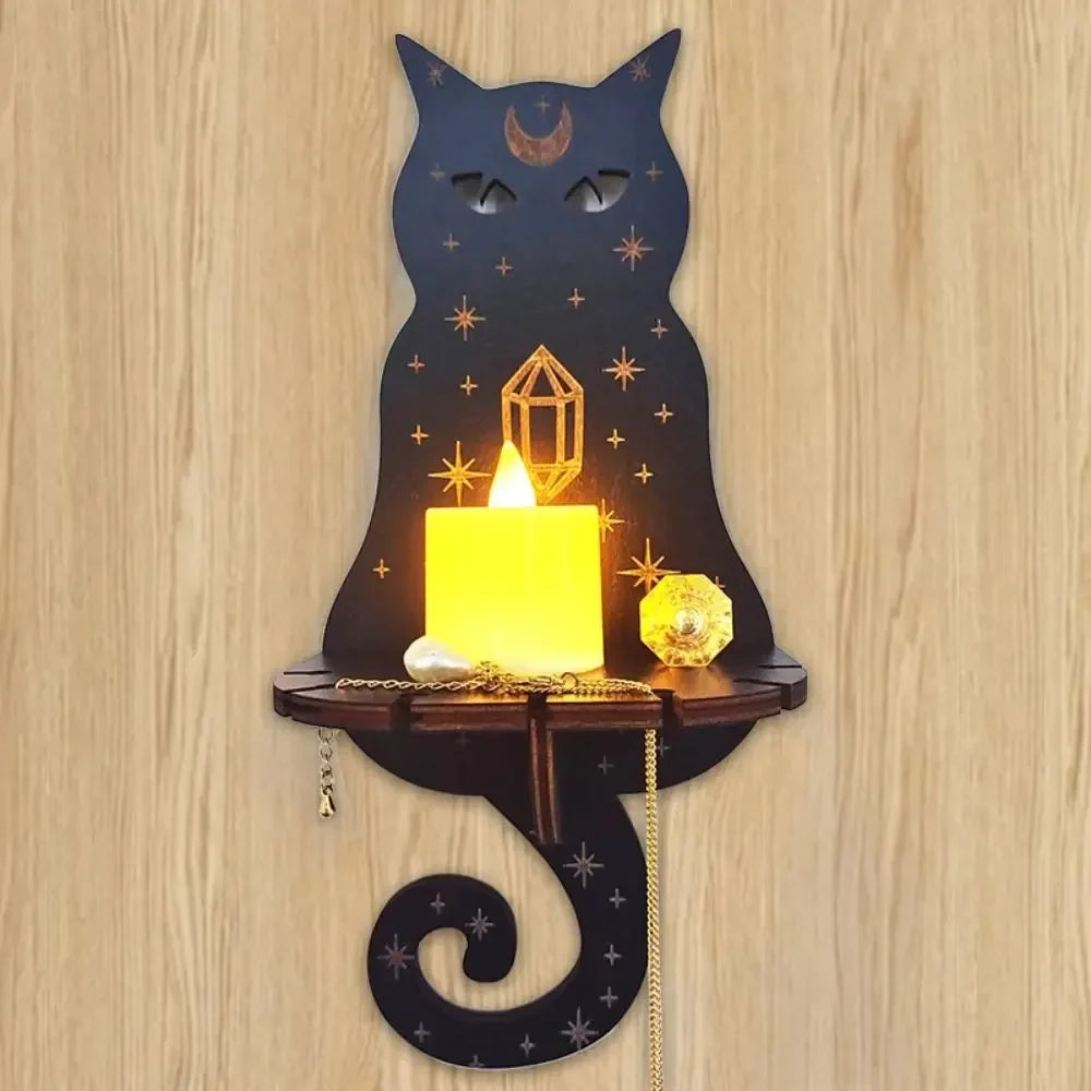 Shelf Wall Hanging Candle Shelf Whimsical Wall Decor Halloween Fall 2025 Cozy Ambient Lighting Gift Idea