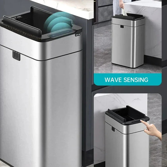 Can Trash 20L Stainless Steel Sensor Kitchen Bin Hands Free