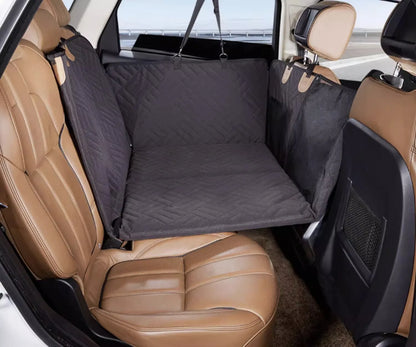 Water-Resistant Pet Car Seat Cover - Anti-Slip Scratch-Proof Hammock Back Seat Protector for Dogs