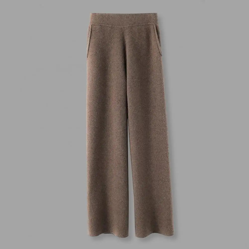 High Drape Waist Wide Leg Pants For Women Casual Loose Fit, Autumn Winter Trousers