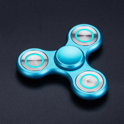 Spinner Fidget Luminous Metal Triangle EDC Desk Focus Toy