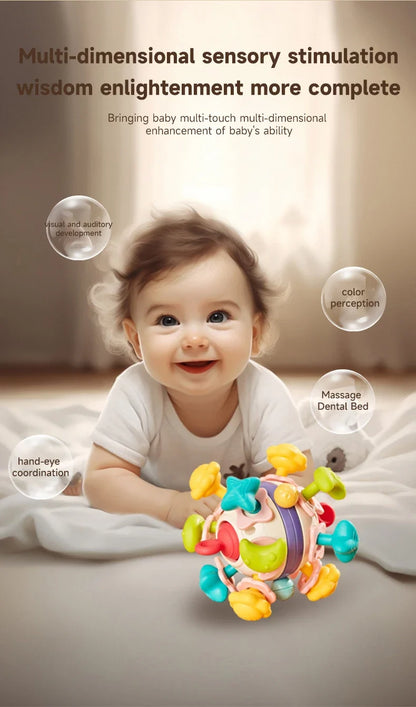 Teether Baby Rattle Hand Grip Sensory Ball Toy Newborn