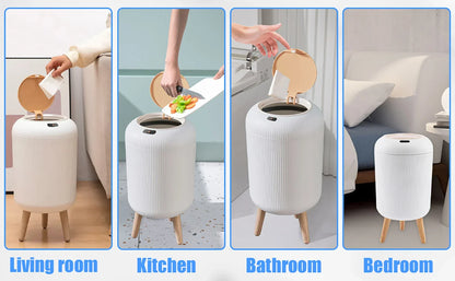 Motion Sensor Trash Can Compact Plastic Smart Bin Hands Free