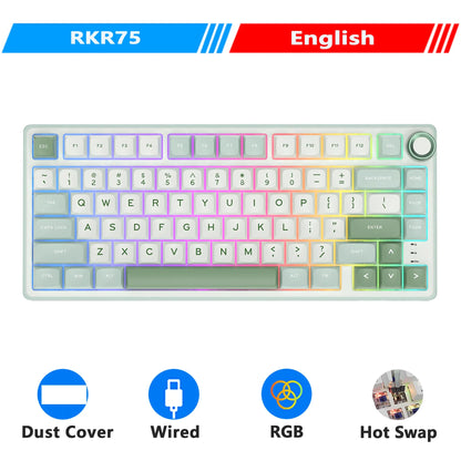Keyboard Mechanical R75 Gasket 80Key RGB Hot Swap Spanish