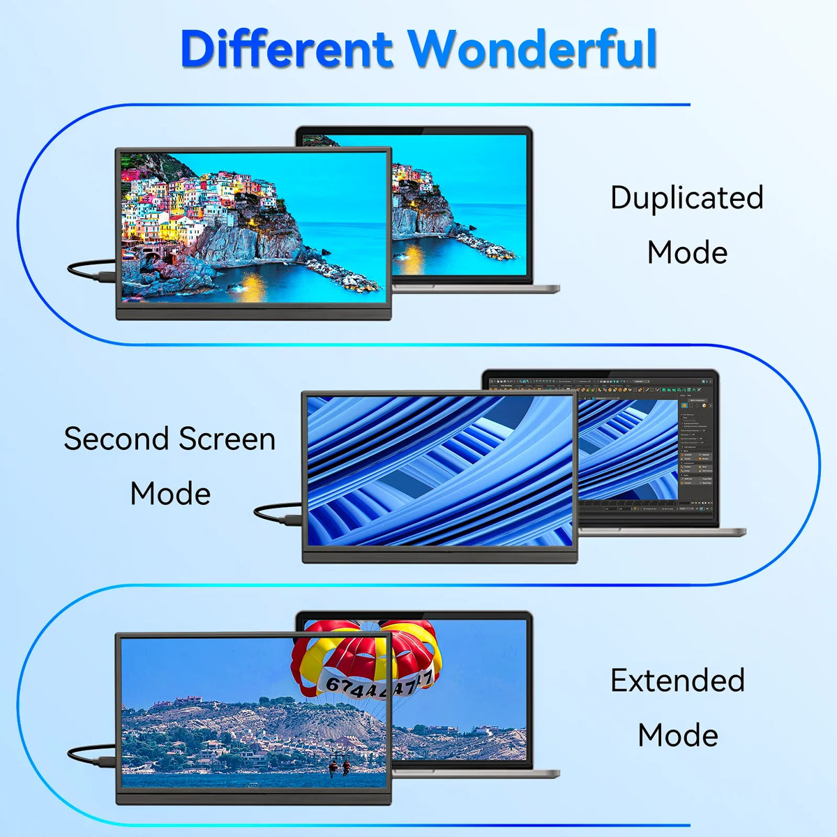 Travel-Friendly 15.6 Inch 1080P Gaming Monitor 60Hz Second Screen