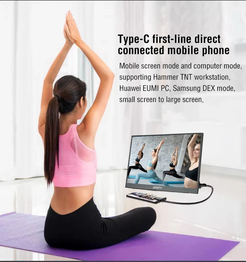 Travel-Friendly 15.6 Inch Touch Monitor 1080p HDR Gaming On The Go