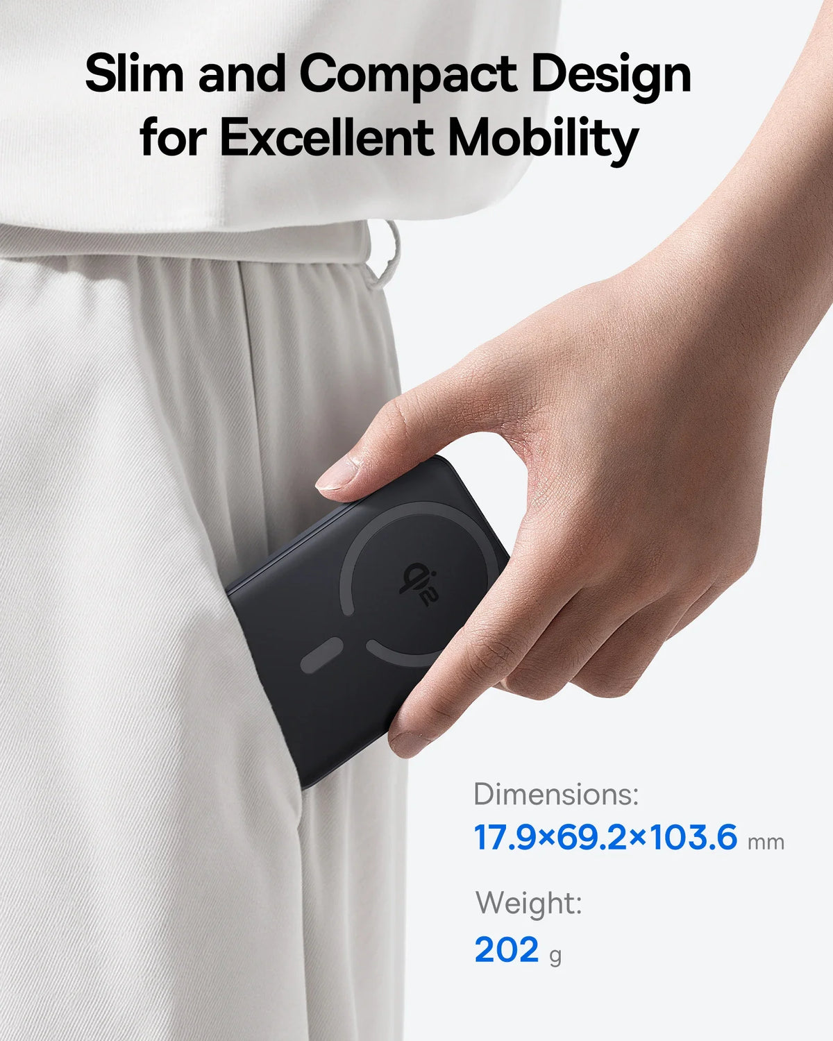 15W Cordless & 22.5W USB-C Charging for iPhone & Samsung 2026 – Qi2 Magnetic Power Bank 10000mAh