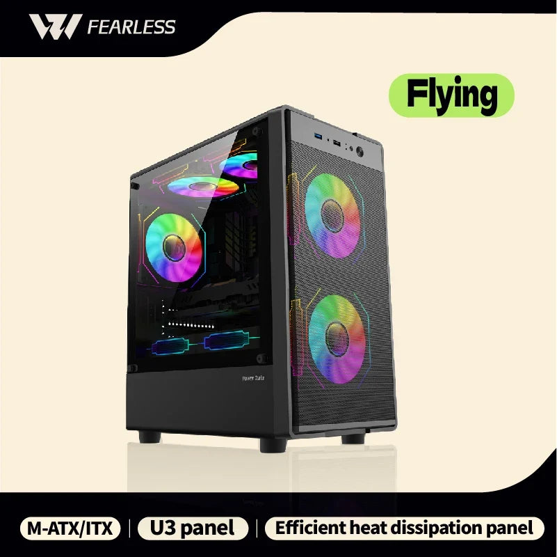 Mini ITX mATX 23L PC Case SFX ATX Support Travel-Friendly Chassis