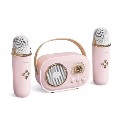 Karaoke Travel-Friendly Bluetooth Speaker With Microphone Mini FM Radio Back To School 2025 Gift Idea