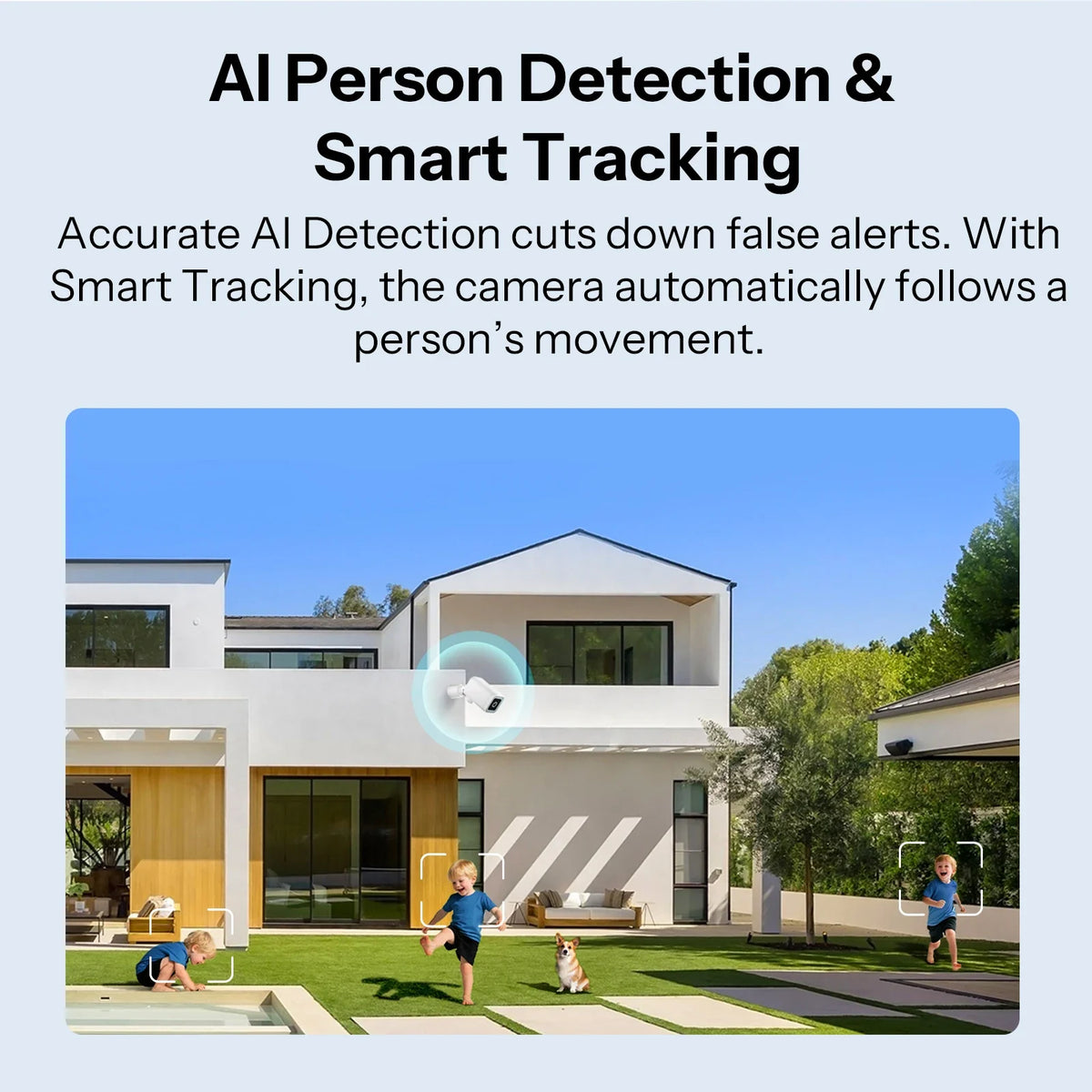 Outdoor Security Camera 2K HD AI Human Detection IP65 Weatherproof 180 Degree Pan Fall 2026 Works With Alexa Google Household