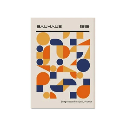Bauhaus Abstract Patterned Posters Vertical Canvas Art