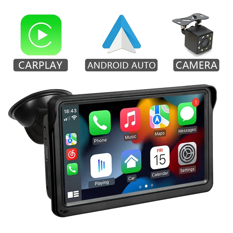 CarPlay2025 Edition Cordless Head Unit 7 Inch In Dash Car Stereo Universal Touch Screen Cordless Android Auto Fall