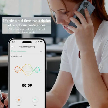 AI2026 Edition Voice Recorder with Transcription and Summarization - 135-Language Smart Notetaker for Meetings