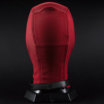 Deadpool Breathable Full Head Cosplay Mask for Adults - 2025 Halloween Costume Accessory, Red and Black Latex Design