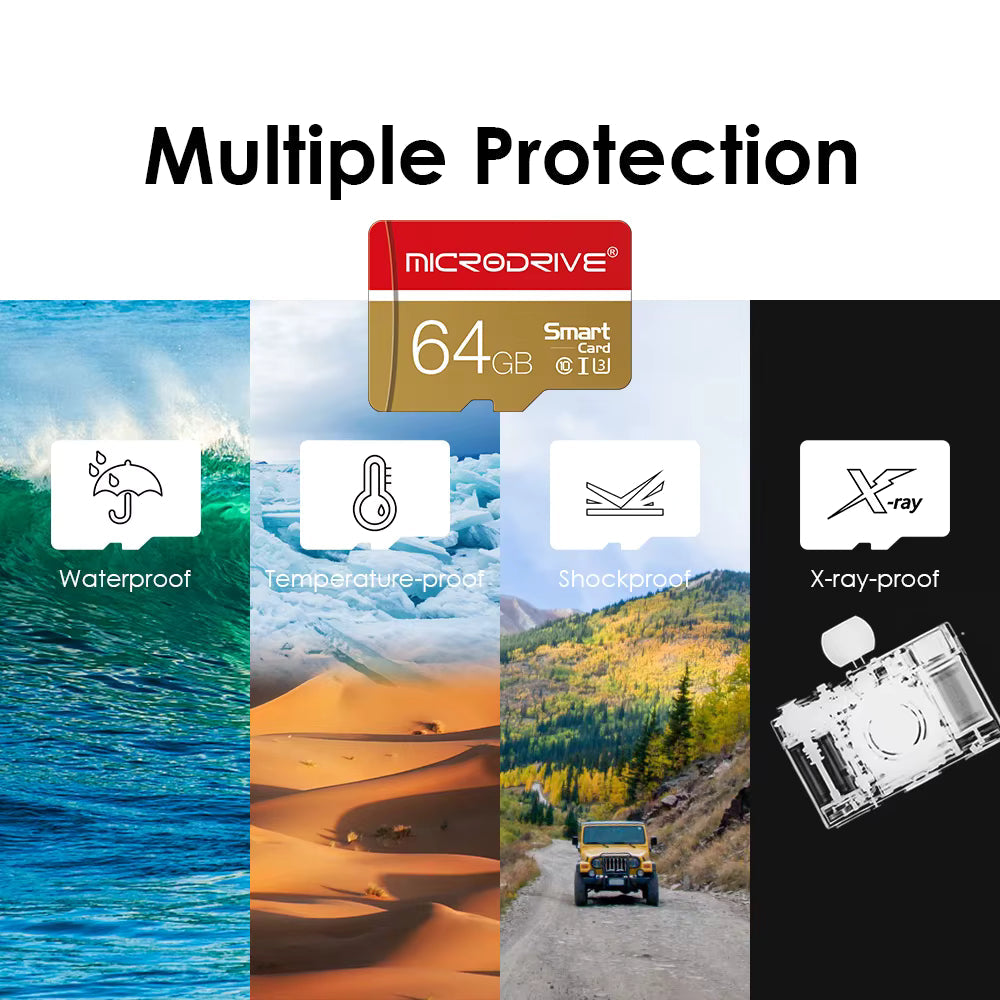 MicroSD MicroDrive Card Class 10 UHS-I U3 Memory Card High Speed TF Card