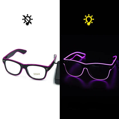 Glasses Led Neon Party Flashing Glasses - Glow Sunglasses for Festivals, Bar, Nightclub, Novelty Gift, Bright Light Supplies